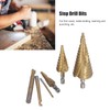 6Pcs/Set Spiral Grooved Step Drill Bit Hex Shank Stepped Drills