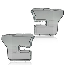 CNNELL Headlight Cover Compatible with Ford F150 2015 2016 2017 Driver & Passenger Side Smoky Lens FO2502335 FO2503335 FO2502344