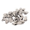 30pcs Metal Round Pacifier Clips for Toddler Rust Prevention Electroplated