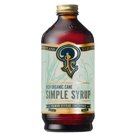Portland Syrups - Organic Cane Simple Syrup - Drink Mix for Exceptional Cocktails, Mocktails, Coffee, Baking, and More - 12 oz with 24 Servings (Pack of 1)