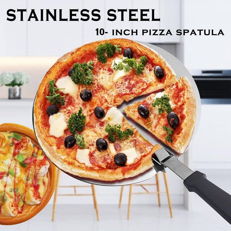 Pizza Peel Metal Steel Round Spatula Paddle Peel 10 Inch