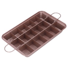 Pokerty9 Molde para donas, Engrosado, inofensivo, distribución Uniforme del Calor, Bandeja para Hornear Brownie de Acero al Carbono, 18 Rejillas para Cocina