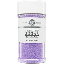 India Tree Lavender Pastel Sanding Sugar, 3.5 oz
