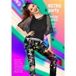 CICOCI 80s 90s Outfit For Women Neno Party Fishnet Top1980s Costume with 80s Accessories Set Retro Party Leg Warmers Headband Black