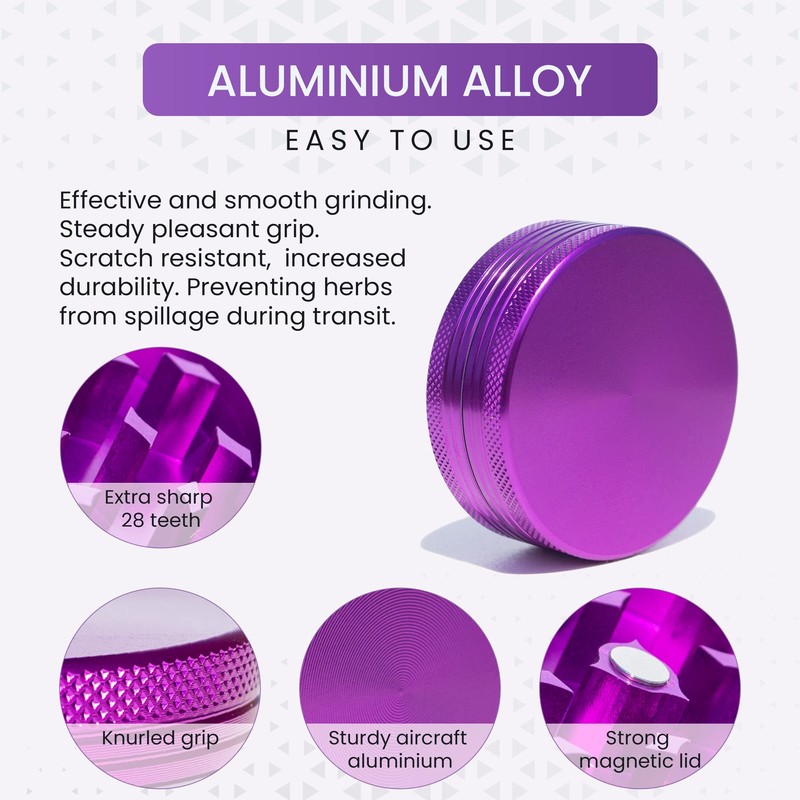 Grinder 2.2 inch Compact Spice Grinder (Purple Color)