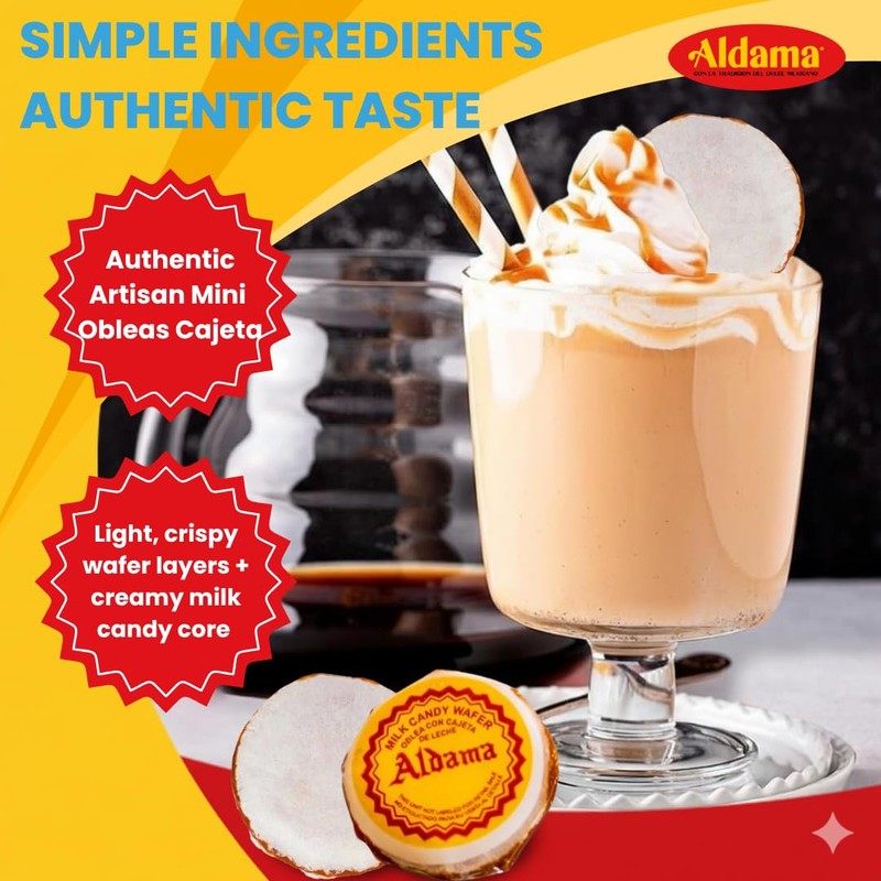 ALDAMA Mini Obleas Milk Candy Wafers – Traditional Mexican Cajeta