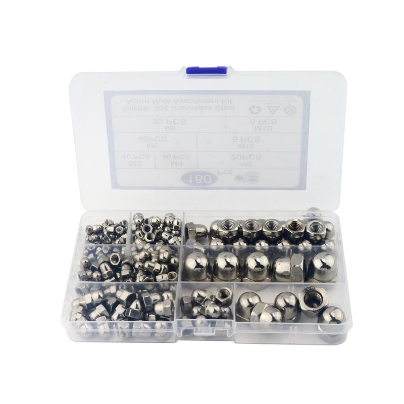 GIVIHGETI Pack of 180 Acorn Nuts M3 M4 M5 M6