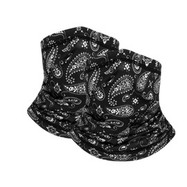 Trifong Face Cover, Summer, UV Protection, Paisley Pattern, Black Mask, 2 Masks, Cool Feeling, Quick Drying, Sweat Absorbent, Face Protection, Anti-breath, Ultraviolet Protection, Thin Face Mask