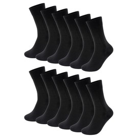 Forony Black Mens Dress Socks Size 10-13 Lightweight Breathable Anti Odor