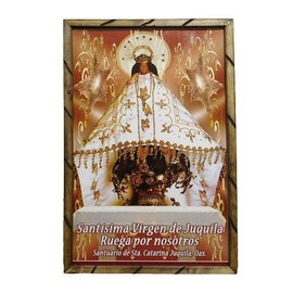 Virgen De Juquila Imagen En Cuadro Rustico 36" x 24" Virgin Of Juquila Frame Hecho En Mexico # 19508