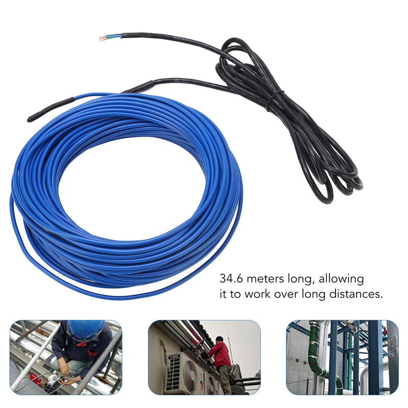 Heating Cable 20M Length 300W IP68 Waterproof Freeze Proofing Pipeline