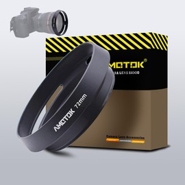 72mm Camera Lens Hood, Compatible with All 72mm Brand Filter Thread Lenses, CNC Aluminum Hollow Lens Hood.24-85mmf/3.5-4.5GEDVR, EF18 USM Lens