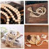 1 Pack 60inch Wood Bead Garland with Tassels,Farmhouse Beads Rustic
