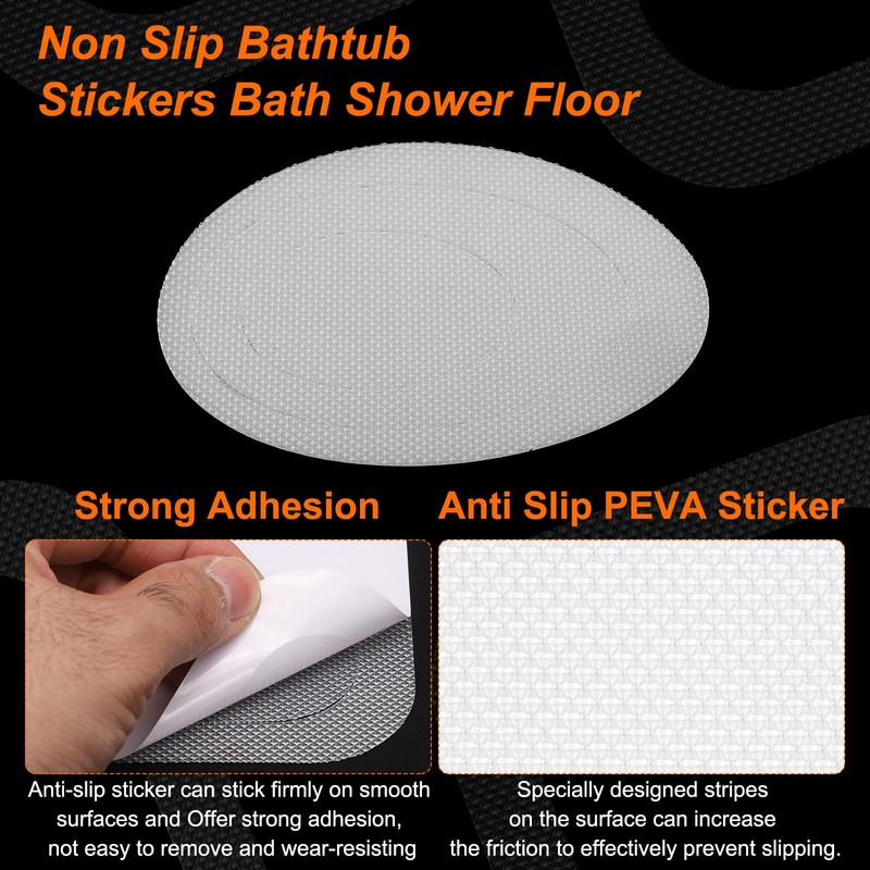 HARFINGTON 24pcs Non Slip Bathtub Stickers Bath Shower Floor 4"