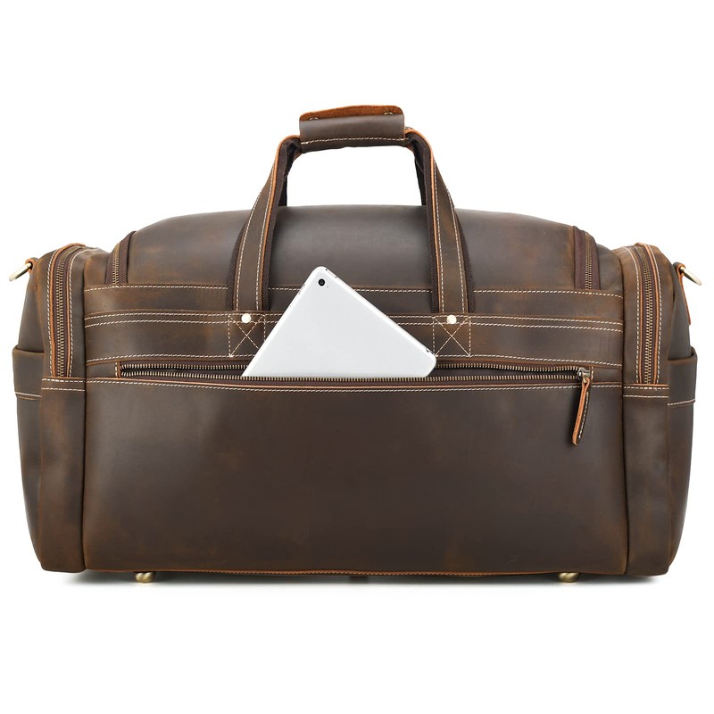 Polare 23" Duffel Thick Full Grain Cowhide Leather Gym Weekender