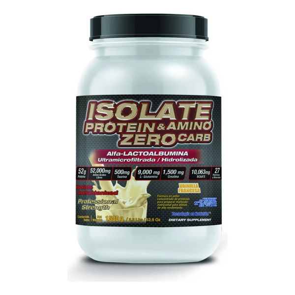 F&NT FOOD & NUTRITION TECHNOLOGIES PROFESSIONAL GOLD LINE Isolate Protein & Amino Zero Carb 1,500 Gr 0 Carbs F&nt Gca