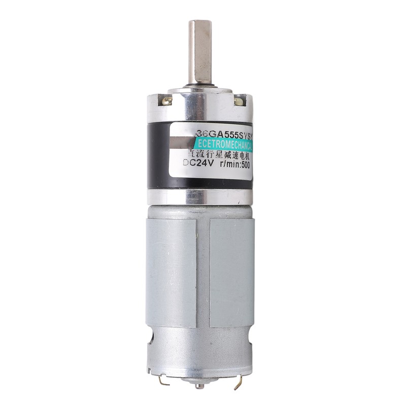 Black Silver Mini Gear Motor Low Noise High Torsion Robust