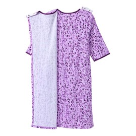 Silverts Hospital Gowns for Women Open Back, Night Gowns for Elderly Women, Adaptive Clothing for Seniors, Elderly Nightgowns, Dementia Clothing - Lilac Skin 2XL
