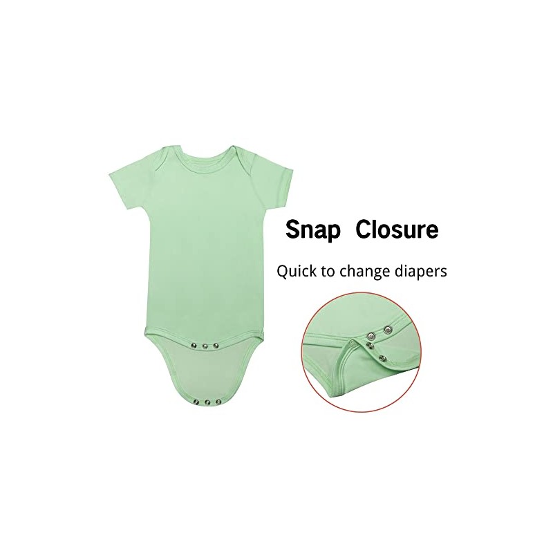 GUISBY Short Sleeve Baby Bodysuit, Short Sleeve Bodysuit for Baby