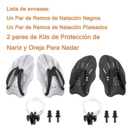 2par Aletas De Natación/paleta De Mano/paletas Para Natación