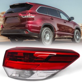 Huray Right Outer Tail Light for Toyota Highlander 2017-2019 Passenger Side LED Taillight Lamp Assembly Replacement for TO2805132 815500E161