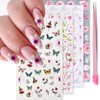 VOTACOS Pink Flower Nail Art Stickers Decals 5D Embossed Nail
