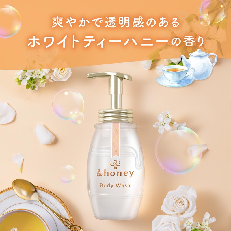 &honey Melowerie Foam Body Wash, White Tea Honey Refill, 15.3