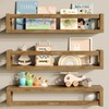 TidyCorner Upgraded Thick Floating Shelves - Multi-Use Wall-Mounted Bookshelves for
