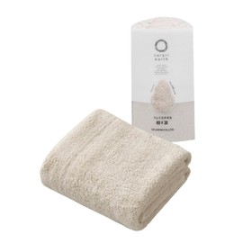 CBJAPAN Carari Earth Face Towel, 4x Water Absorbency Microfiber, Beige, 1 Towel, Quick Dry (Absorbs Water in the Fiber Gaps), Marshmallow Texture, Fluffy, 11.8 x 31.5 inches (30 x 80 cm)