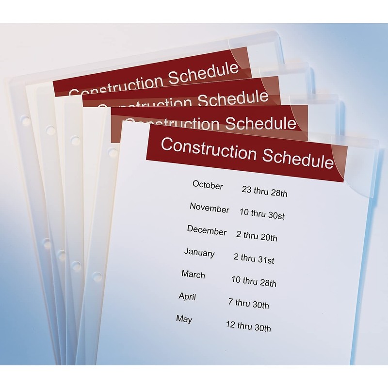 Avery 72269 Plastic Binder Sleeve, Corner Lock, 4/Pk, 20 Pg