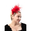FELIZHOUSE 1920s Fascinator with Feathers Christmas Headband for Women Wedding