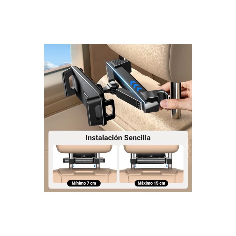 UGREEN Soporte para Tablet Automóvil, Porta Tablet Auto con Brazo