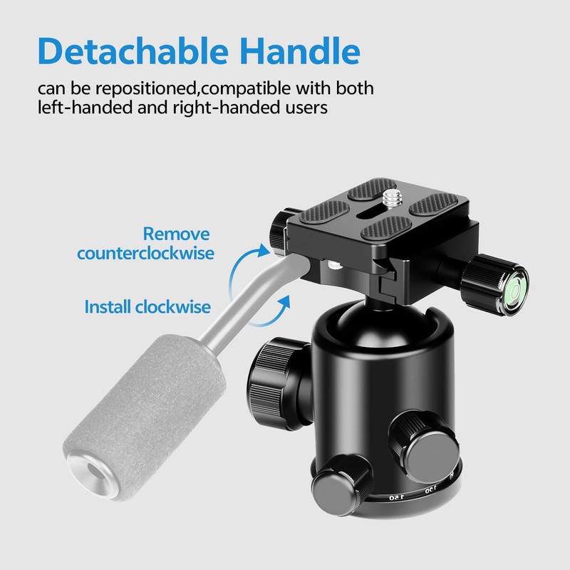 TONYBOO TYF-0 Ball Head with Handle,Camera Tripod Ball Head with