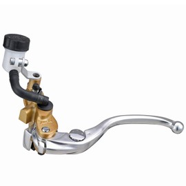 Daytona NISSIN 64208 Radial Clutch Master Cylinder for Motorcycles Vertical Type φ19 (Horizontal Type 14mm Equivalent), Gold Body/Buff-Clear Lever