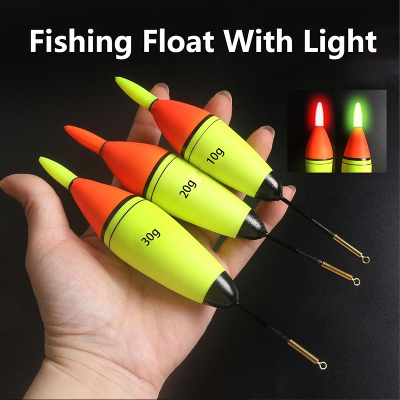 Fishing Bobbers, EVA Foam Night Fishing Float Luminous Glowing Bobbers
