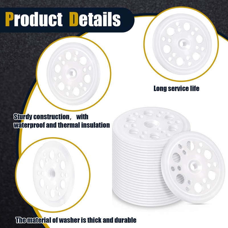 Taiyin 500 Pcs 1.77 Inch/ 45 mm Plastic Washers Foam