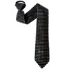 BOMJJOR Rhinestone Necktie for Men Women Shine Sparkle Artificial Diamonds
