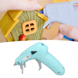 Cordless Hot Glue Gun, Fast Heating Mini Glue Gun, Rechargeable Mini Glue Sticks with 30Pcs Sticks Dripless Full Size Heavy Duty Hot Gun Kit for DIY Crafts, Quick Repairs (Green)