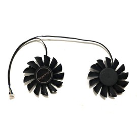 Graphics Card Cooler, MSI Twin Frozr III Video Card Cooler, Replacement Chip Fan VGA Cooler, Hole Distance 52mm, PLD08010S12HH 75mm, 2pcs/set