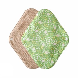 Hanabu Organic Cotton Cloth Napkin Holder (Approx. 6.7 x 9.1 inches (17 x 23 cm), 1 Piece (Bird / Green)