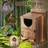 Yaoyiizy Owl House, Barn Owl Nesting Box with Bird Stand