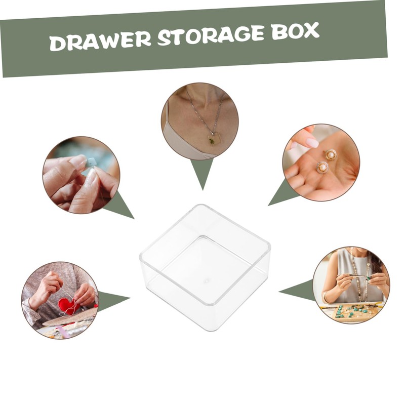 OATIPHO 6 Pack Plastic Drawer Organizers Sturdy Vanity Organizer Trays