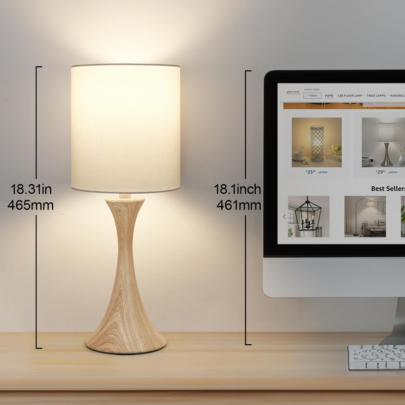 Bedside Touch Lamp, 3 Way Dimmable Touch Control Table Lamp,