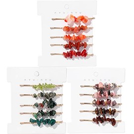 Horquillas de cristal para el cabello con piedras preciosas, accesorios decorativos para el cabello para mujeres, horquillas coloridas, juego de 15