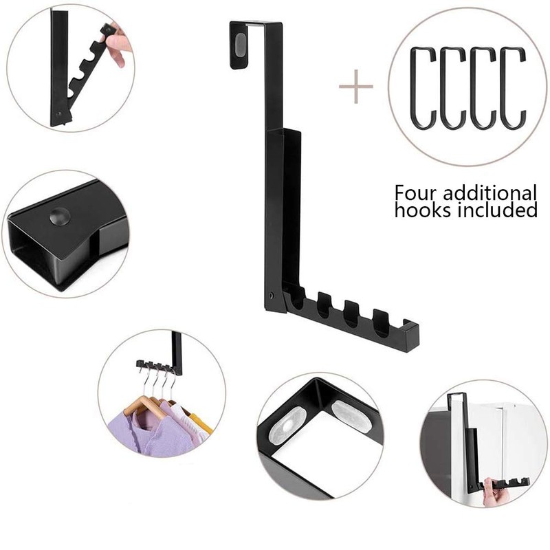 Qanye Foldable Coat Hooks, Foldable Door Coat Hook, Folding Coat