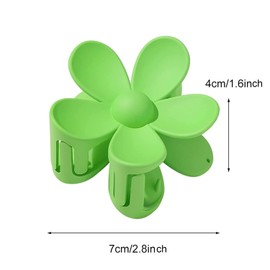 Candy Colored Hair Claw Clips Flower Hair Clips – Big Cute Claw Clips, Thick Hair, Scrub, Hair Clip Sweet Flower Clip (Black)