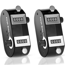 Flutesan 2 Unidades de Contador de Doble Tono Negro para Contador de puntuación de Clic, Contador Digital, Contador de lanzamientos de béisbol para Evitar violar Las Reglas de la Liga