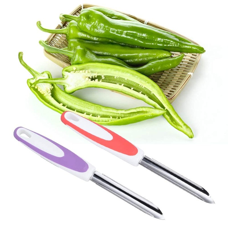 2Pcs Straight Peeler Slicer, Vegetable Fruit Peeler Slicer Zucchini Cucumber