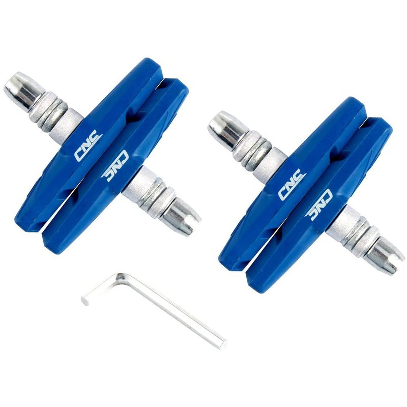 CNC Bike V Brake pads，2 Pairs Bicycle Brake pads，Blue