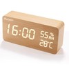 Alarm Clock, Loud Volume, Digital Table Clock, Thermometer/Hygrometer, Tabletop, Stylish,